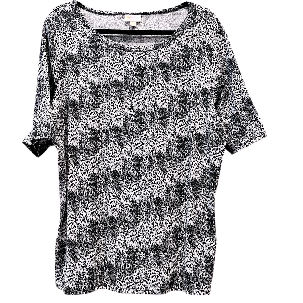 LULAROE GIGI, gorgeous Black & White Leopard Print, size 3XL, EUC